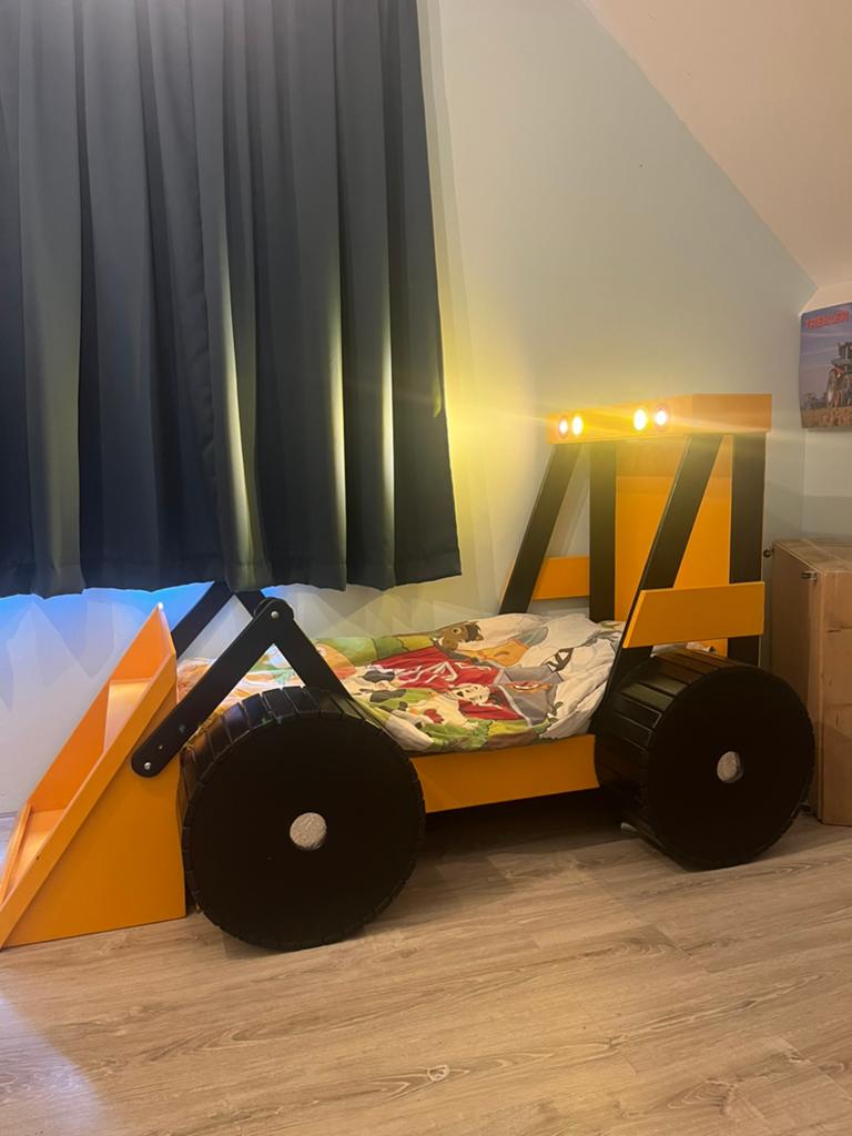 Shovel peuter bed, Ophalen, Gebruikt, 190 cm of minder, Hout