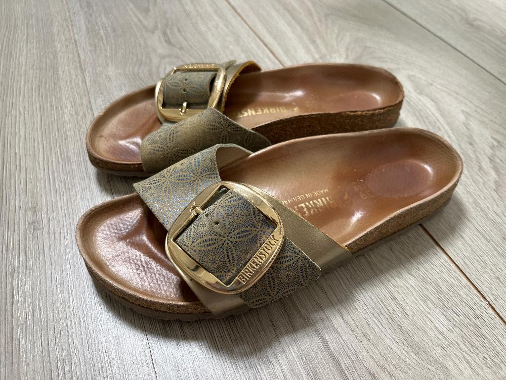 birkenstock big buckle madrid (39), Slippers, Bruin, Ophalen of Verzenden, Gedragen