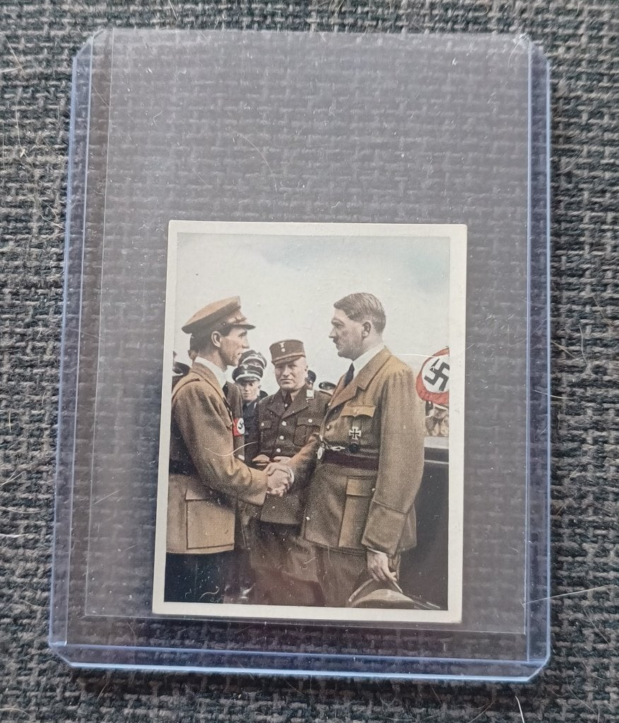 Zeldzaam verzamelplaatje Hitler en Goebbels uit 1934, Ophalen of Verzenden, Duitsland, Overige typen