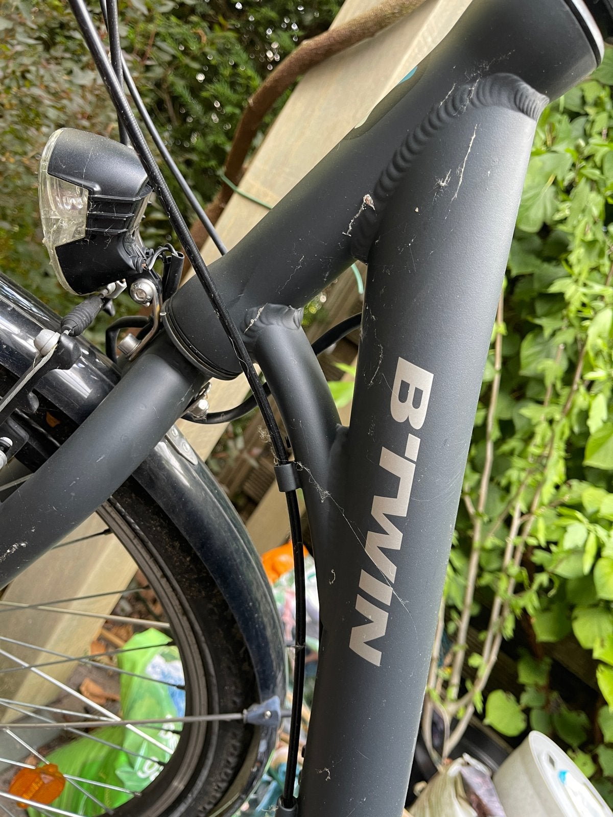 B'Twin Elops 920 Damesfiets - studentenfiets, Gebruikt, Velgrem, 47 tot 50 cm, Ophalen