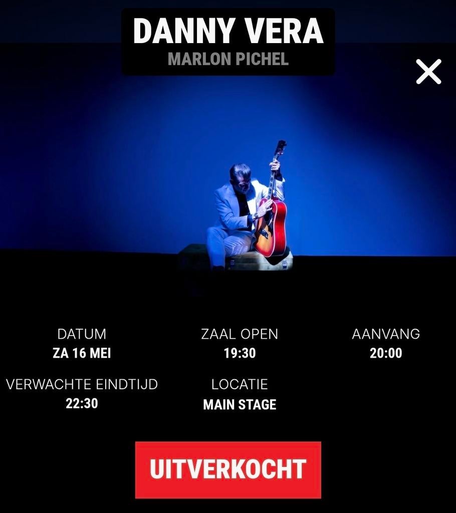 Danny Vera Muziekgieterij 16 mei, Twee personen, Mei