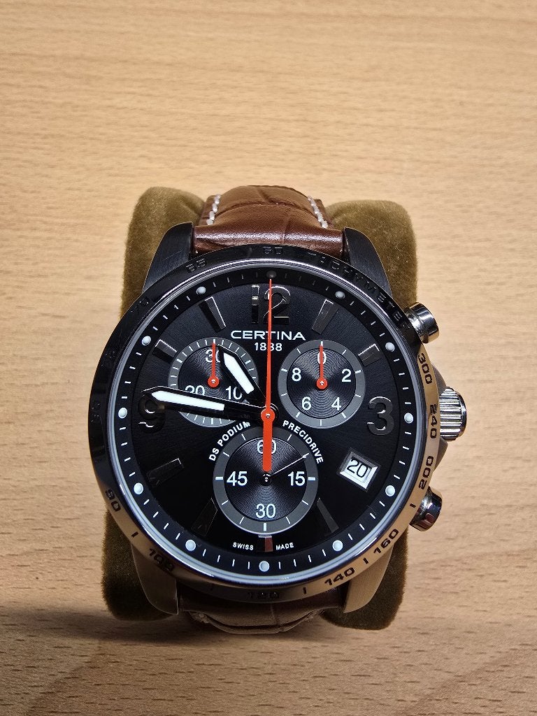Certina DS Podium Chronograph | Full set | extra NATO, Overige merken, Leer, Staal, Polshorloge