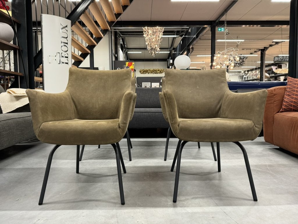 4 Nieuw Label van den Berg Chief eetkamerstoelen Stoel, Overige kleuren, Nieuw, Leer, Ophalen of Verzenden