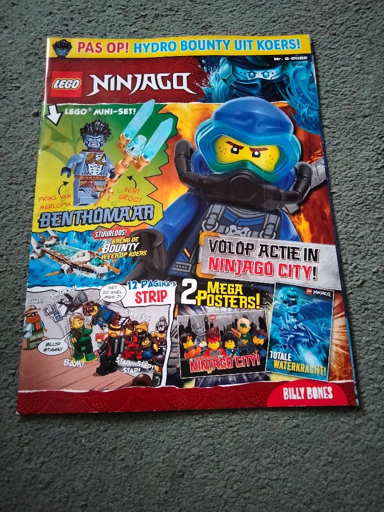 Lego Ninjago Tijdschrift met Mini-set en Posters, Ophalen, Inclusief minifiguren, Lego, Zo goed als nieuw