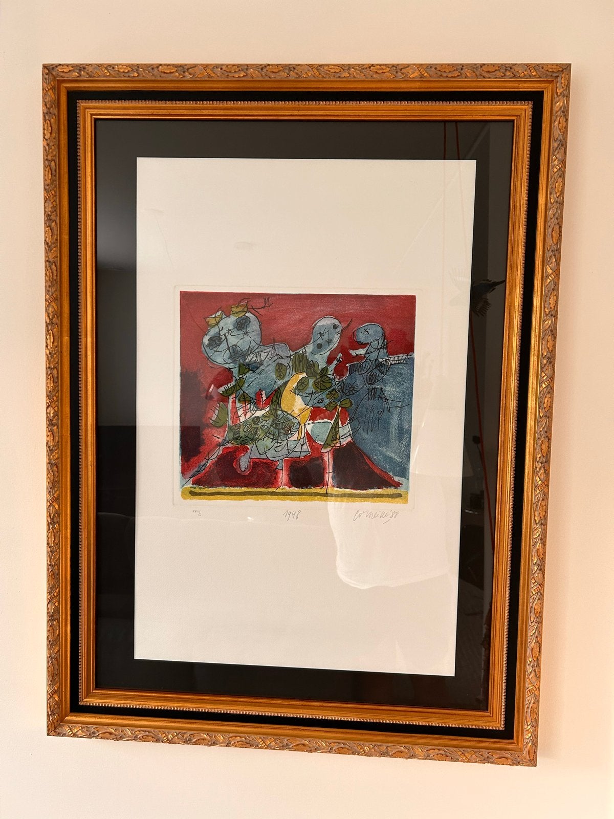 Corneille - Kleurrijke Abstracte Zeefdruk, Gesigneerd '88, Gelimiteerde oplage, Ophalen, Abstract, Zeefdruk