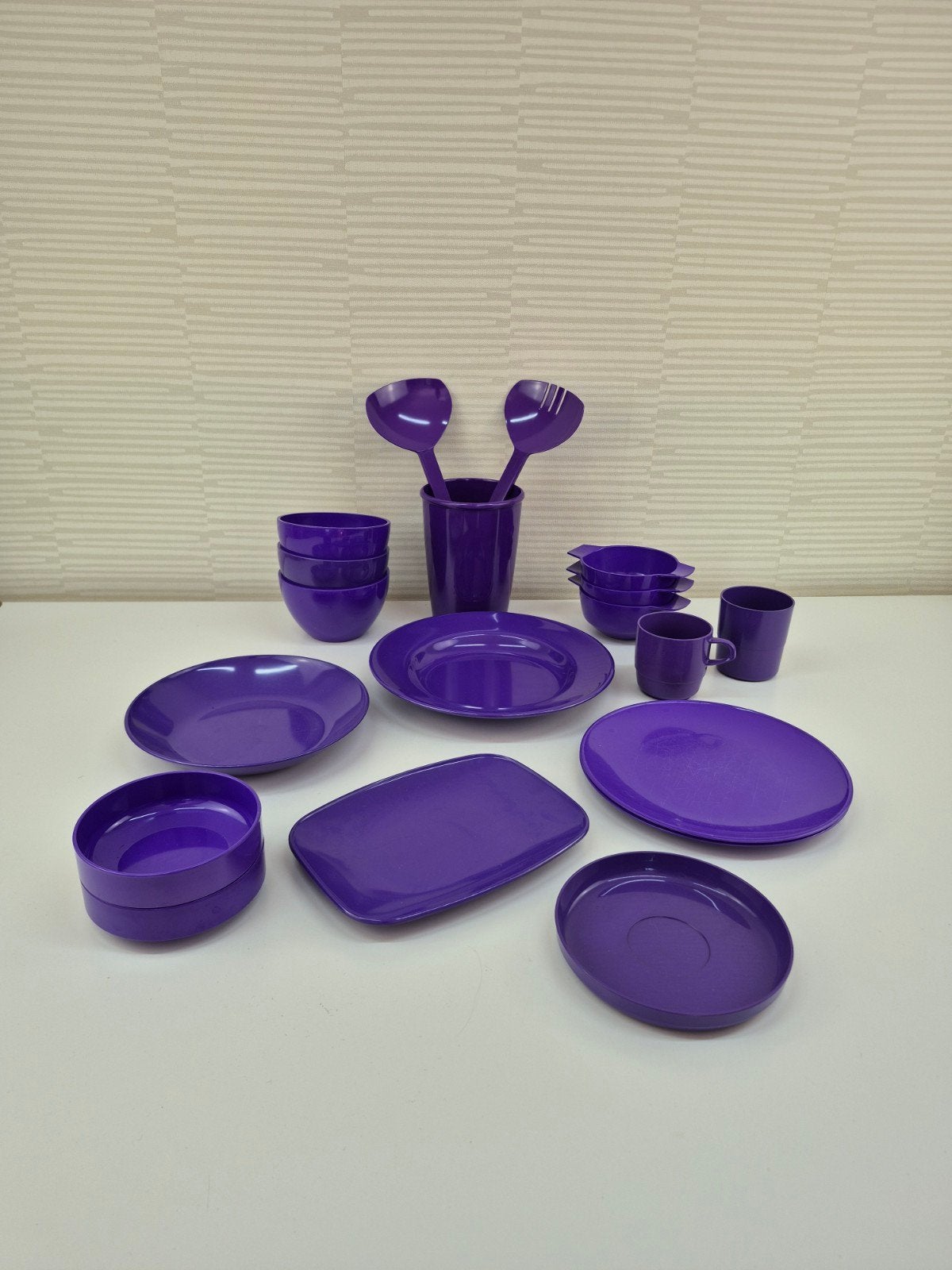 Per stuk vanaf €2,- Vintage Mepal campingservies paars., Ophalen of Verzenden, ., ., .
