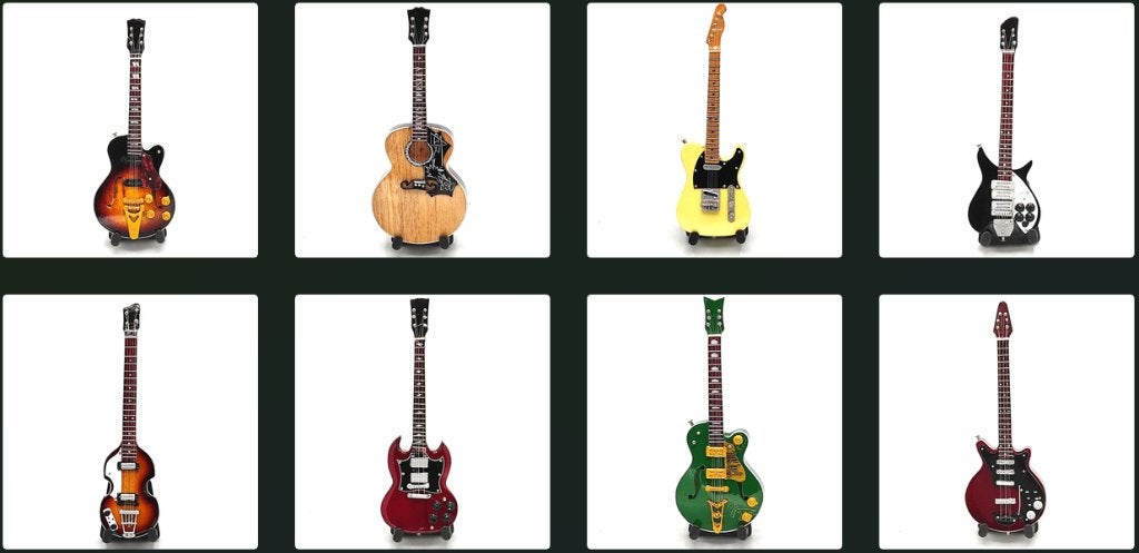 Brian May Queen miniatuur gitaar 15cm mini guitar decoratie, Info@deconoord.nl, Deco Noord, Nieuw, Ophalen of Verzenden