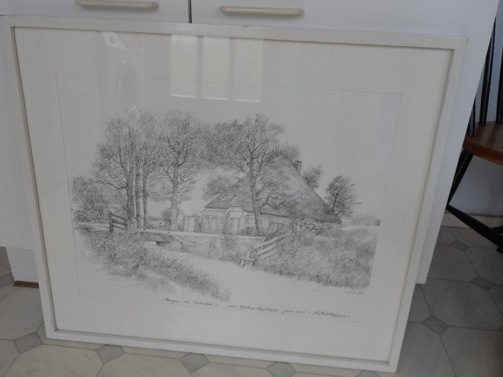 Wil de bie - tekening oosterdijk 2 bergen nh, Ophalen
