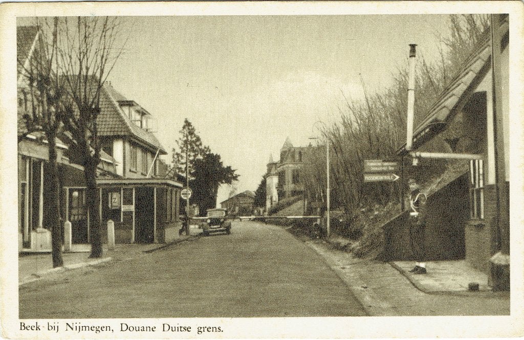 Ansichtkaart Beek (Nijmegen) Douane Duitse grens, Verzenden, 1940 tot 1960, Gelopen, Gelderland