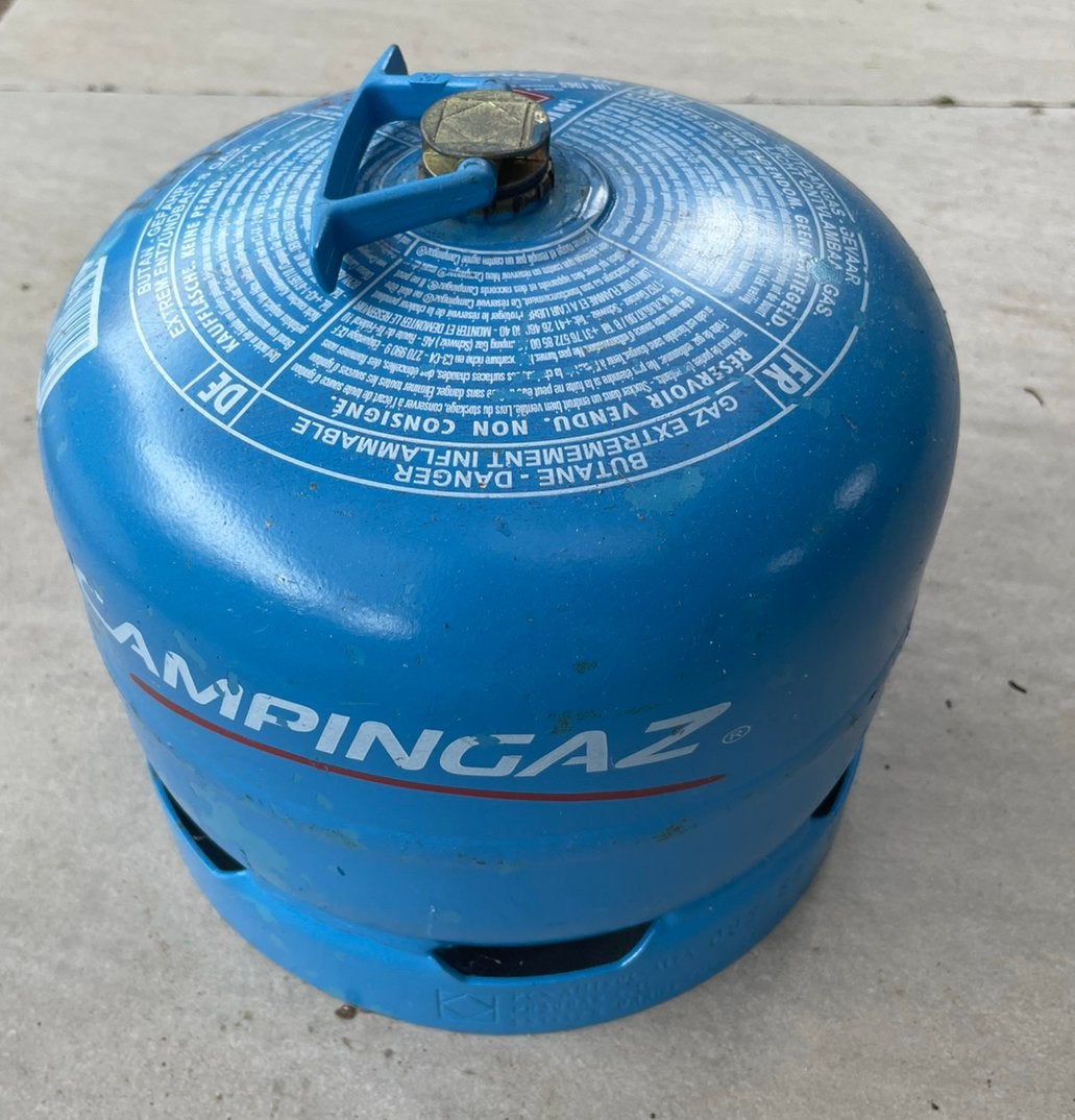 Campingaz Gasfles 904 plus kraan (leeg), Ophalen of Verzenden, Gebruikt