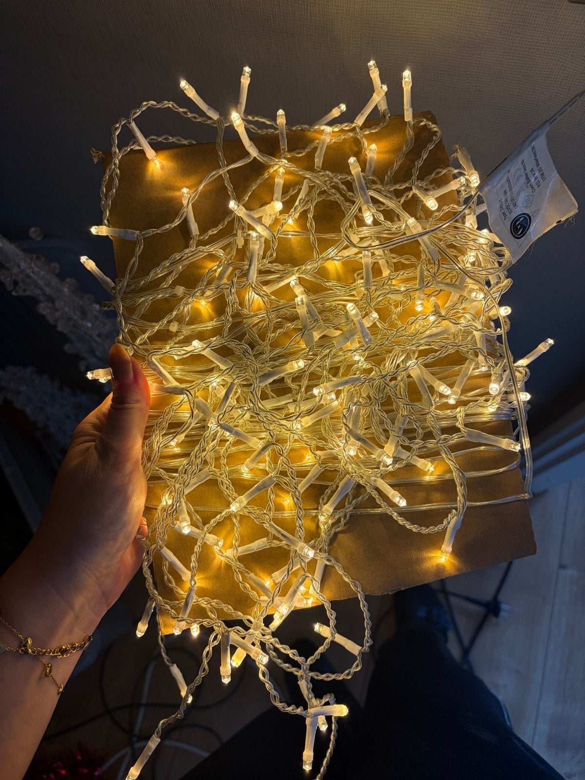 180 LED kerstverlichting warm wit –8 standen – binnen/buiten, Ophalen of Verzenden, Zo goed als nieuw