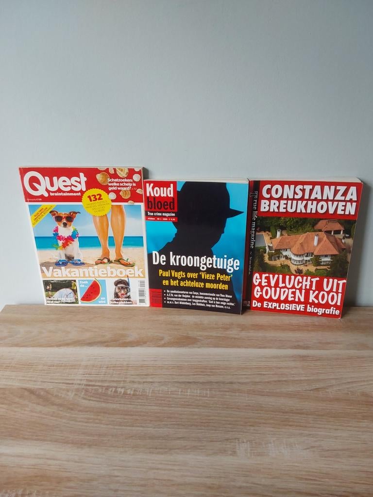 Tijdschrift |Magazine |Quest |Koud Bloed |True Life Magazine, Ophalen of Verzenden, Gelezen, Glossy