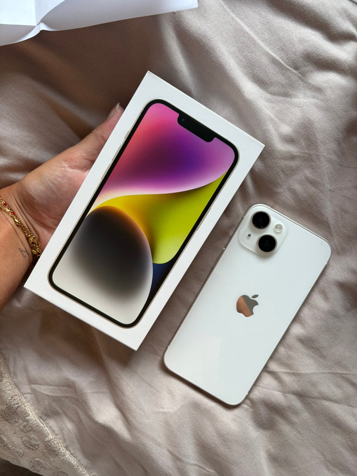 iPhone 14 128GB Starlight, zo goed als nieuw, originele doos