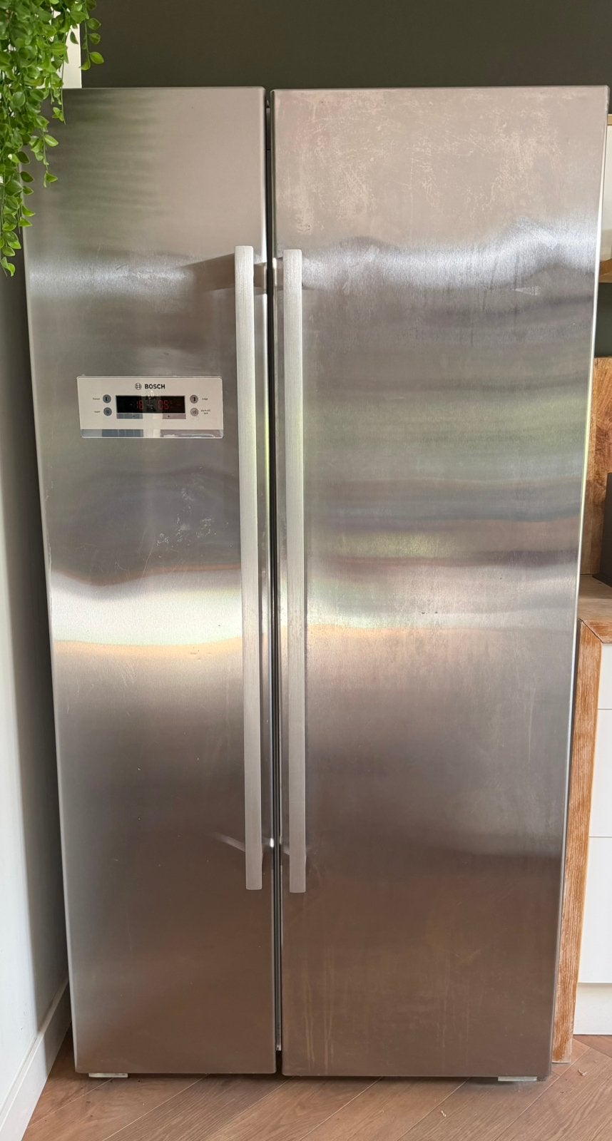 Bosch Amerikaanse koelkast Side-by-Side – 604 liter – RVS, Ophalen, 200 liter of meer, 60 cm of meer, Met aparte vriezer