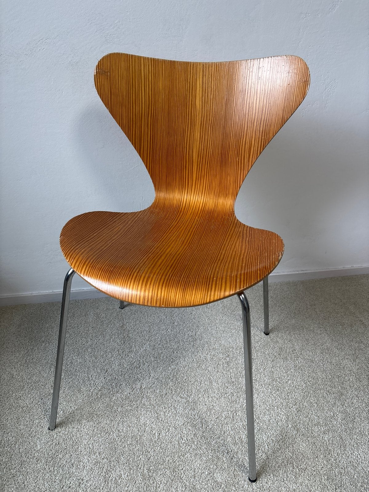 Fritz Hansen Vlinderstoel (Serie 7) - Design Eetkamerstoel, Ophalen, Gebruikt, Bruin, Vier