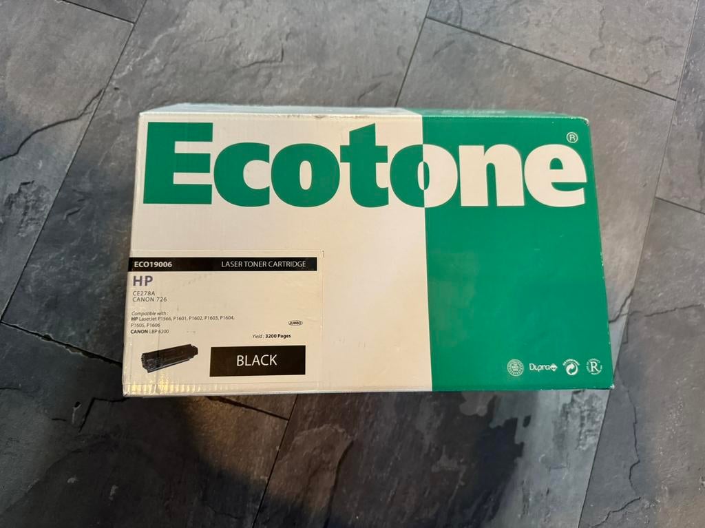 Nieuwe Ecotone HP CE278A zwarte toner cartridge., Ophalen of Verzenden, Zo goed als nieuw, Toner