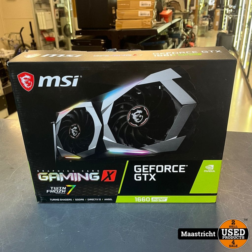 NVIDIA GTX 1660 SUPER 6GB - MSI Gaming X - in doos, Computers en Software, Videokaarten, NVIDIA, Gebruikt, Support@nvidia.com