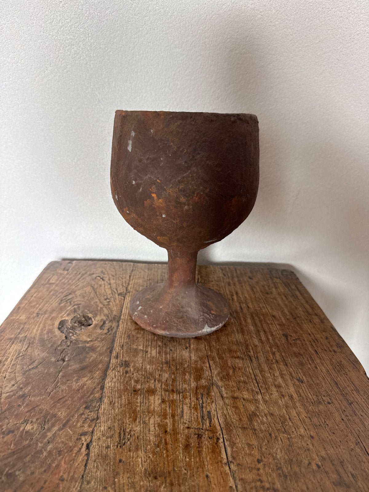 Antieke gietijzeren kelk/vaas - Rustieke decoratie, Ophalen