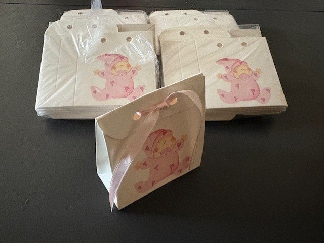 uitdeel bedankjes geboorte roze met print 40 stuks samen, Ophalen of Verzenden, Nieuw