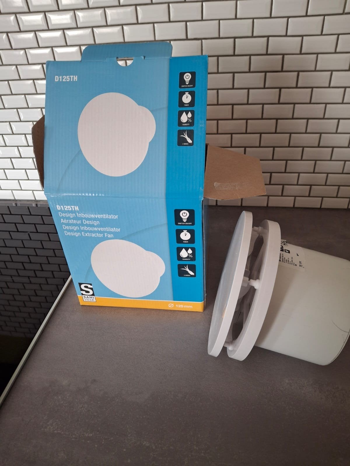 Plafond Inbouw Ventilator met Timer en Vochtsensor, Ophalen of Verzenden