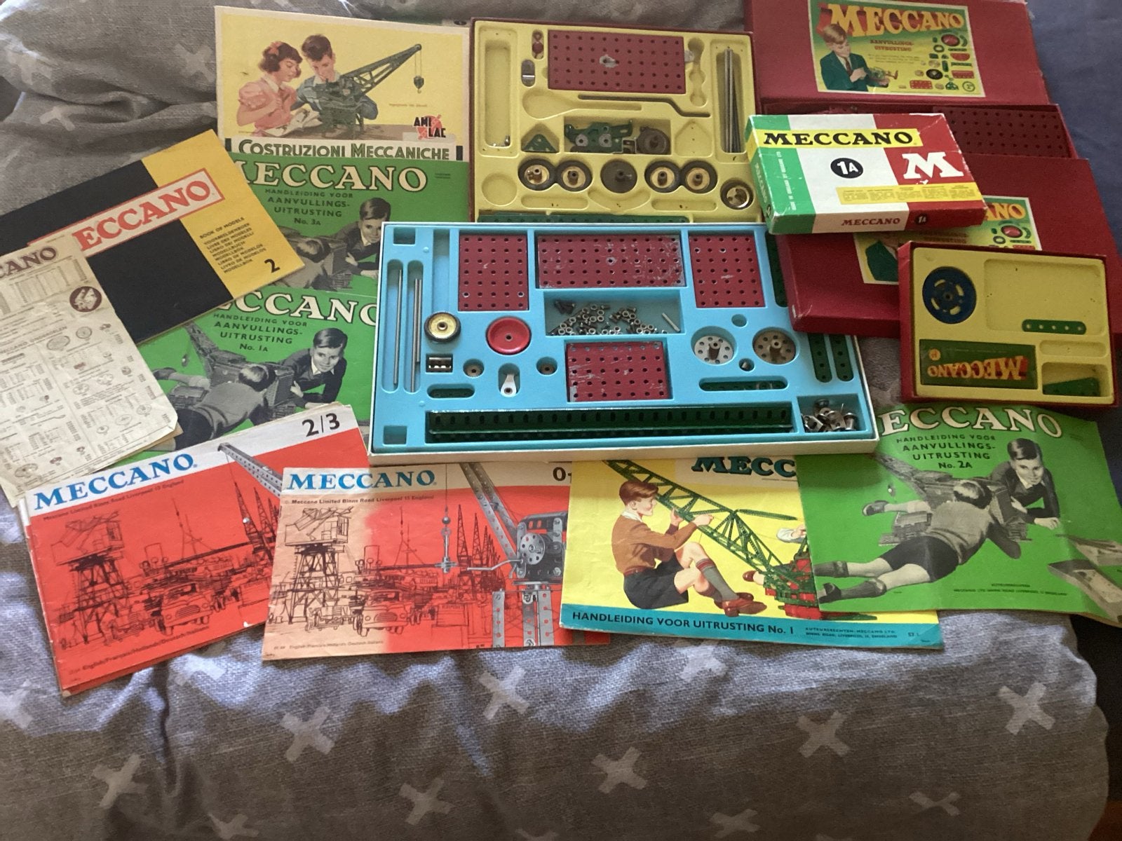 Grote verzameling Meccano met handleidingen en dozen, Ophalen of Verzenden, Gebruikt, Overige merken