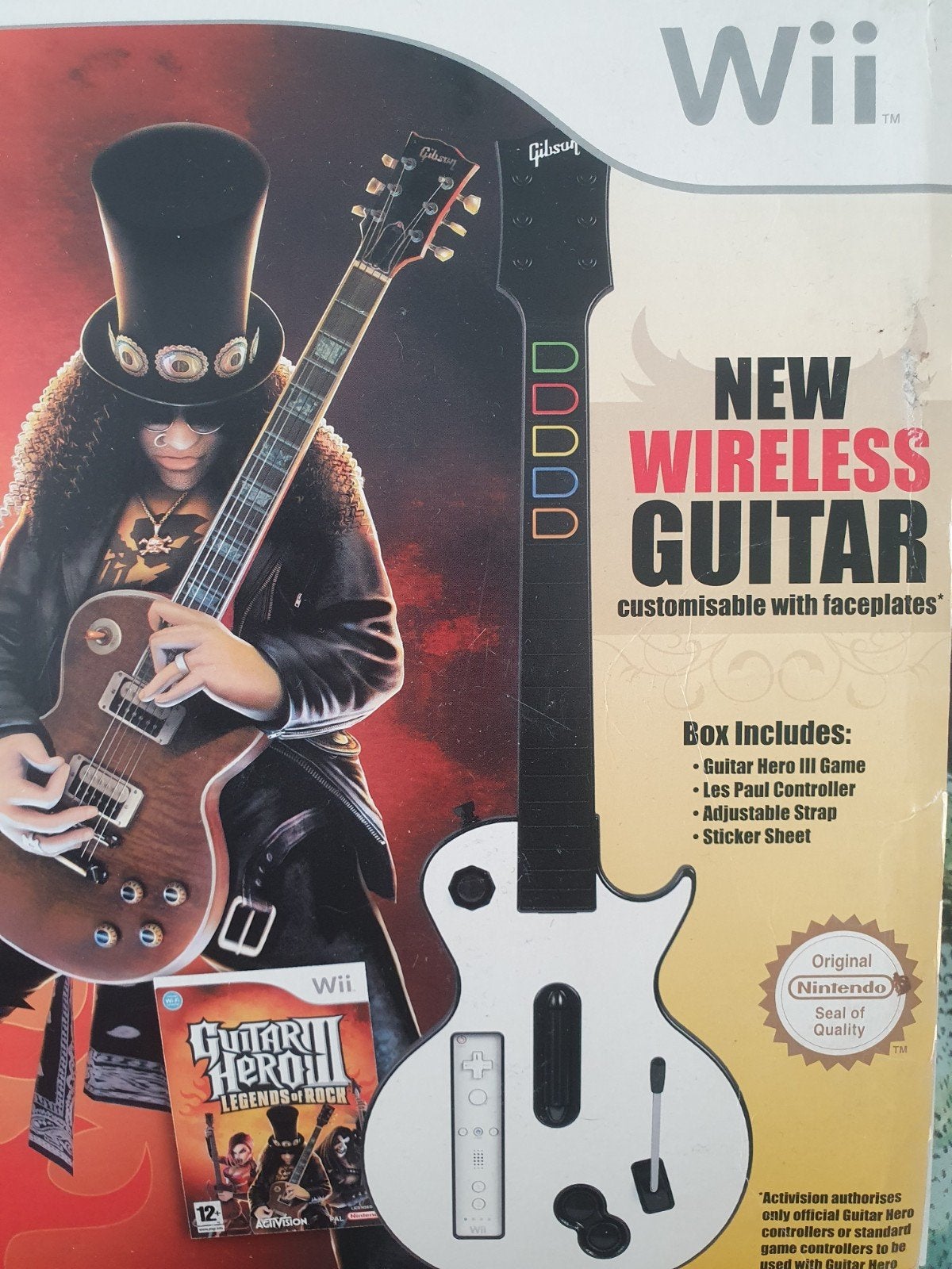 Wii Guitar Hero gitaar met riempje, Ophalen, Gebruikt, Zonder controller