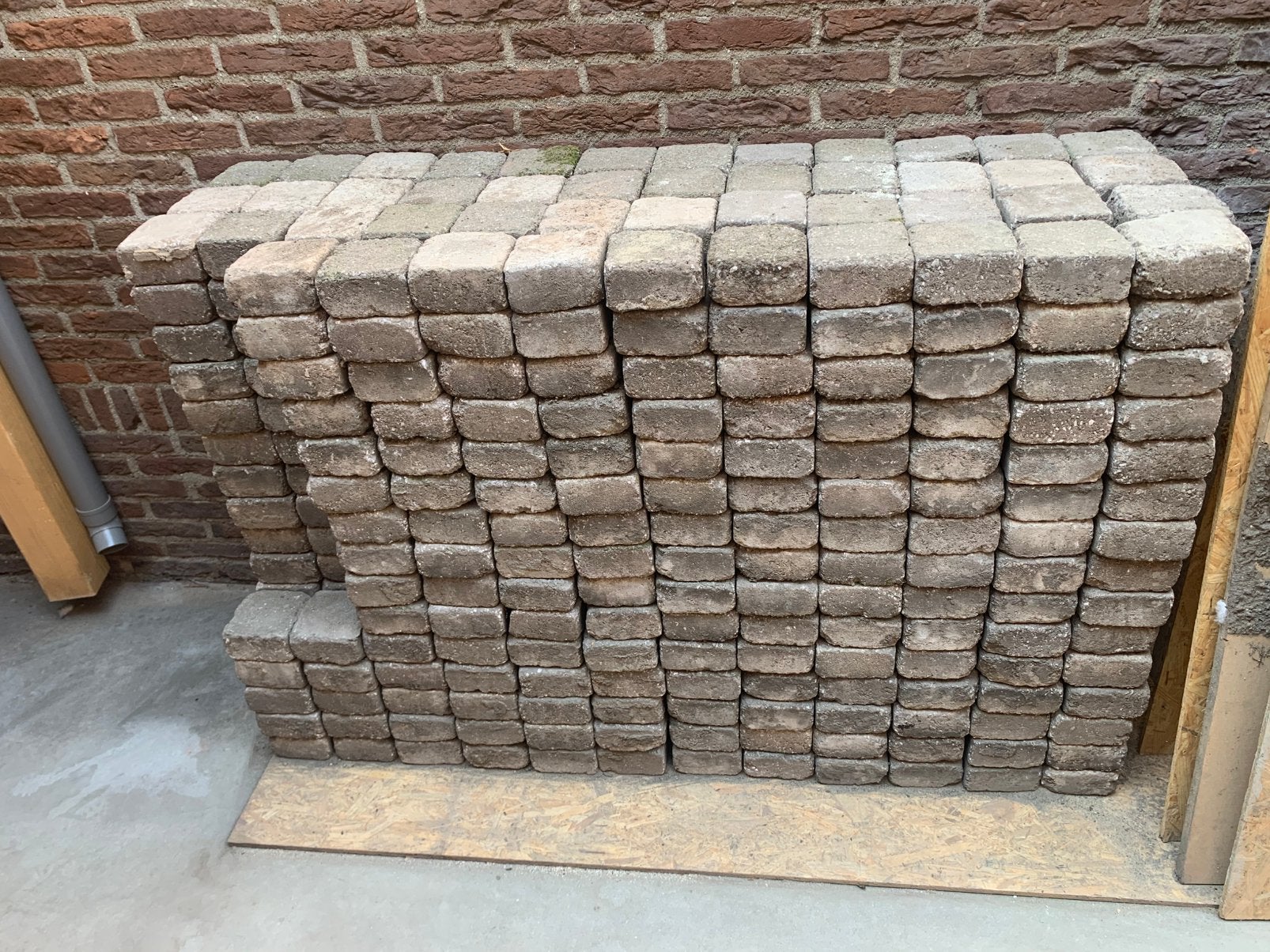 Mooie koppelstones 11x11 cm, Ophalen, Gebruikt, Klinkers, 5 tot 10 m²
