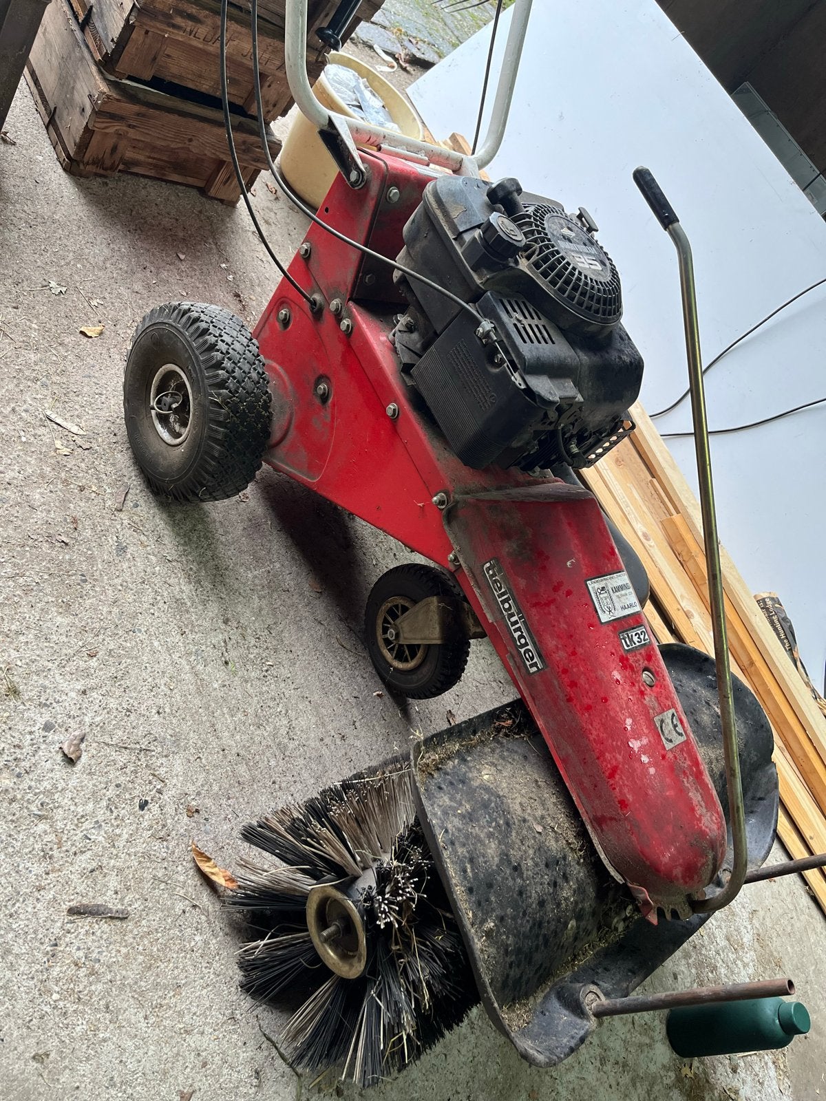 Tielbürger TK32 veegmachine + opvangkap Quantum 35, Ophalen, Gebruikt