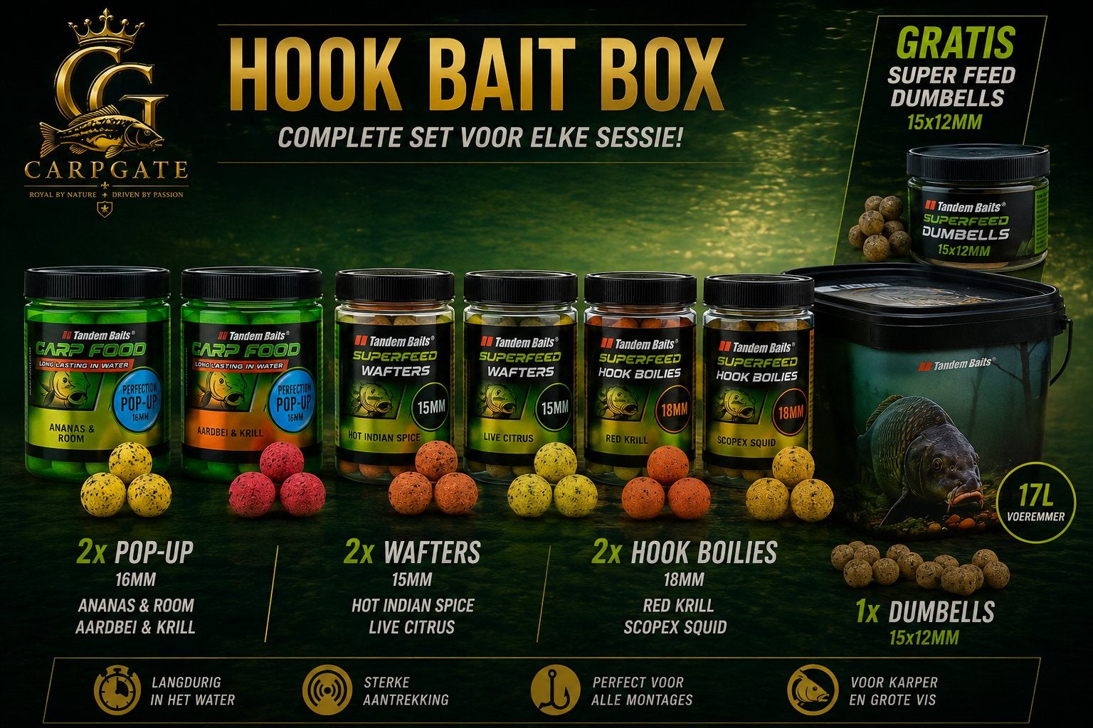 CarpGate Hook Bait Box - Complete Set voor Elke Sessie!, Verzenden, Nieuw, Overige typen