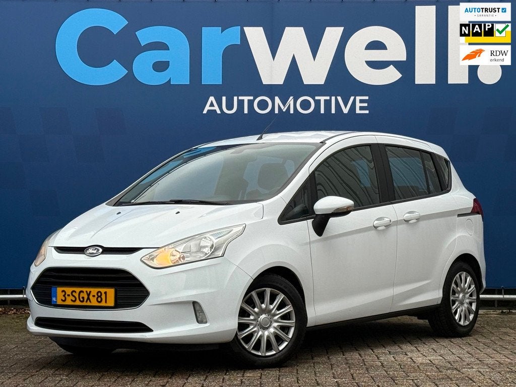 Ford B-Max 1.0 EcoBoost Trend 1e Eigenaar,DistributieVV,Trek, Auto's, Ford, Voorwielaandrijving, Euro 5, Gebruikt, Wit