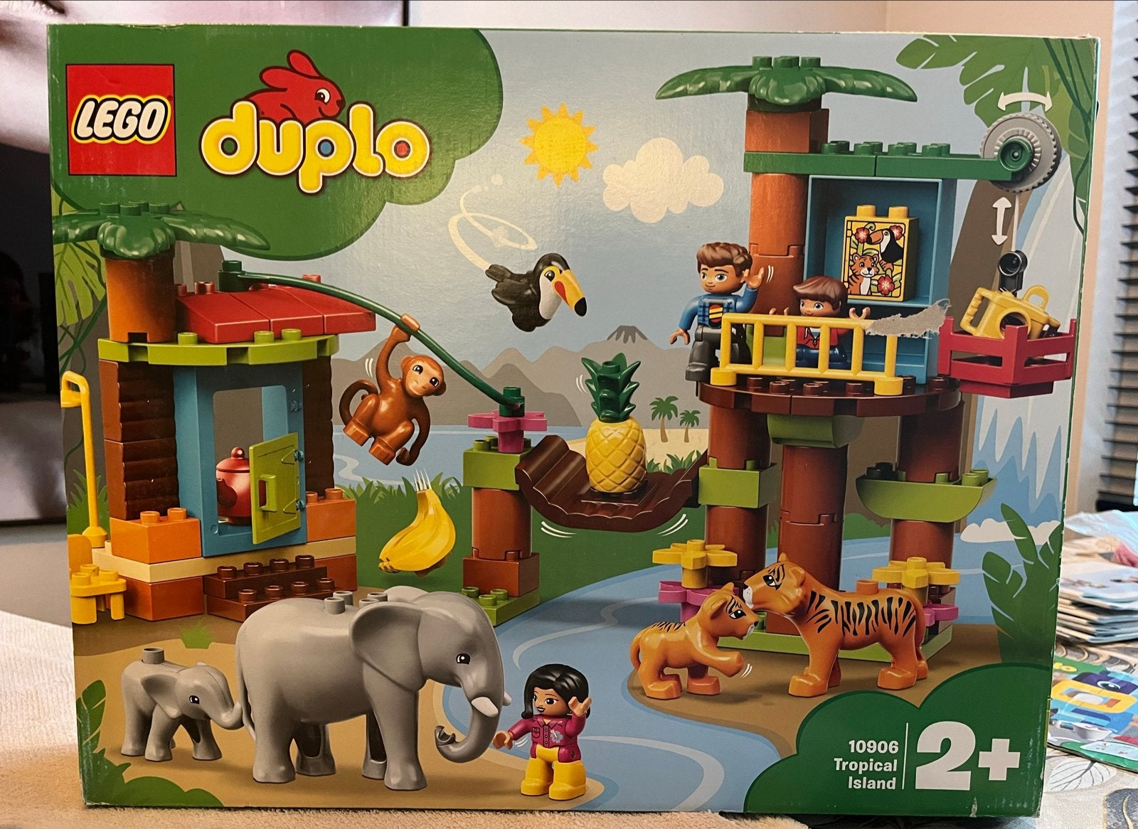 Lego Duplo Tropisch Eiland 10906 - Compleet met doos en boek, Overige thema's, Ophalen of Verzenden, Zo goed als nieuw, Compleet