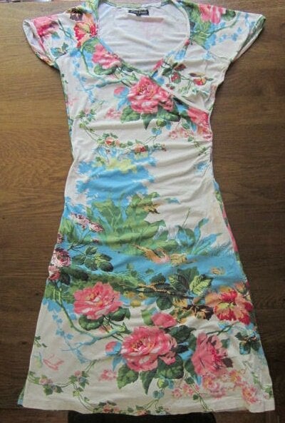 King louie bloemen jurk S als nieuw, Kleding | Dames, Beige, Ophalen of Verzenden, Zo goed als nieuw, Maat 36 (S)