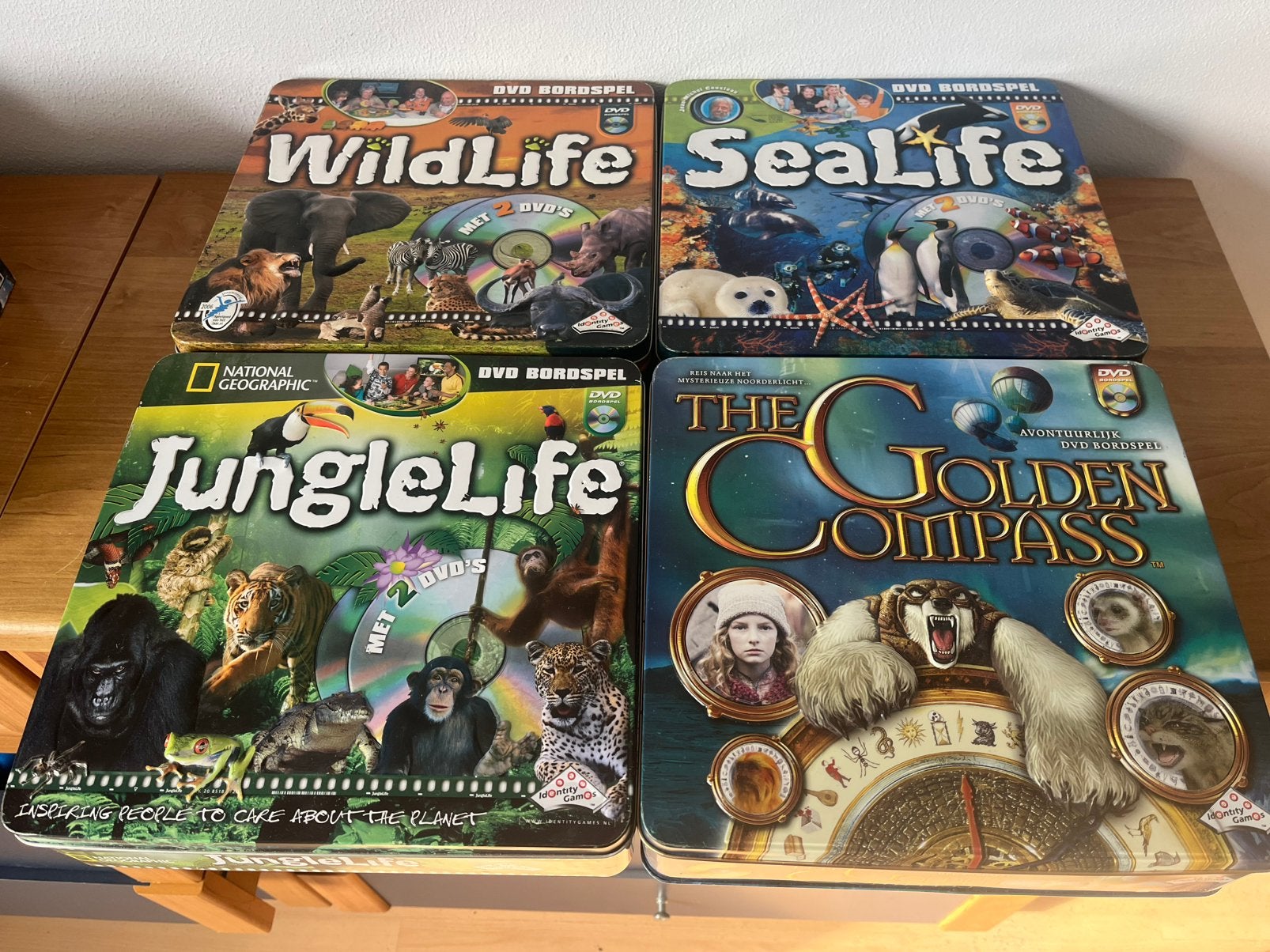 DVD Bordspellen: Wildlife, Sealife, Junglelife, The Golden C, Drie of vier spelers, Ophalen of Verzenden, Gebruikt