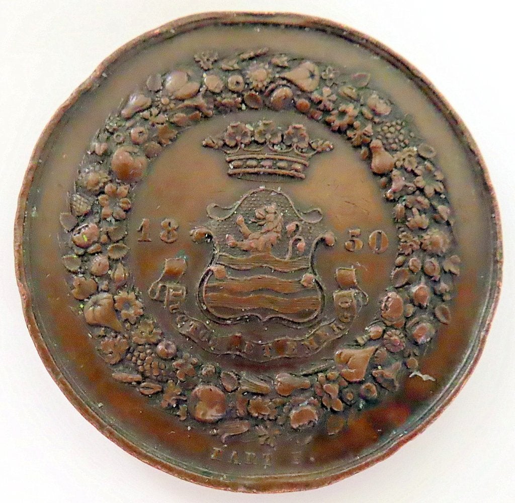 Zeldzame bronzen penning 1850 Eereprijs /zeeland, Incl verze, Verzenden, Brons, Nederland