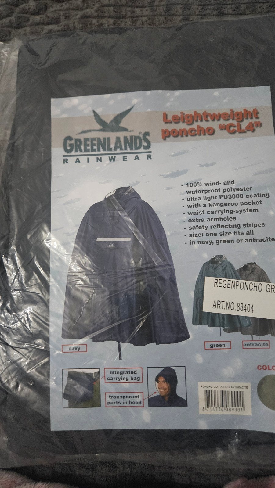 Greenlands Regenponcho "CL4" - Lichtgewicht en Waterdicht, Ophalen of Verzenden, Nieuw, Regenpak, Dames