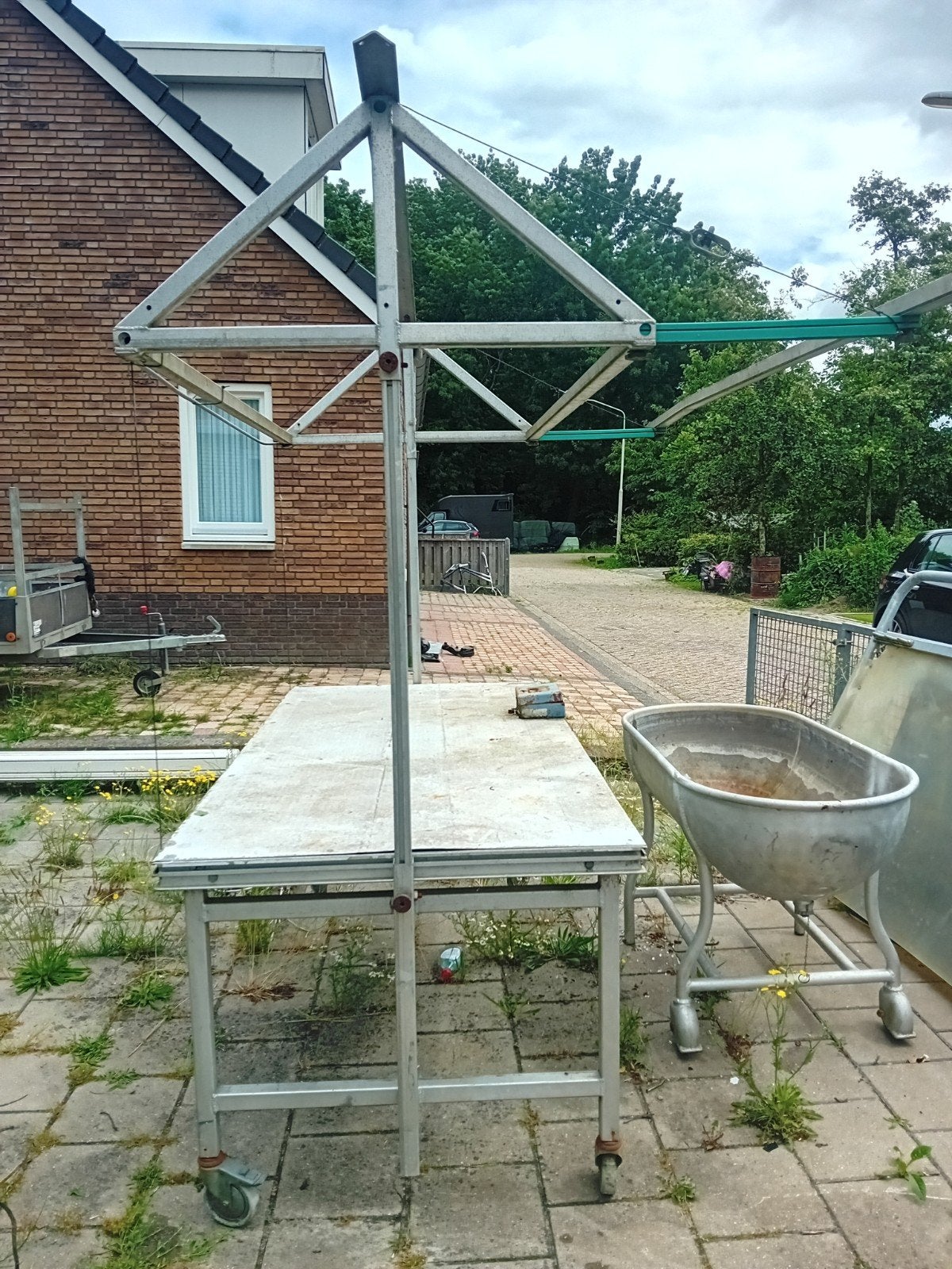 Stevige verkoopkraam op wielen, Hobby en Vrije tijd, Overige Hobby en Vrije tijd, Gebruikt, Ophalen of Verzenden