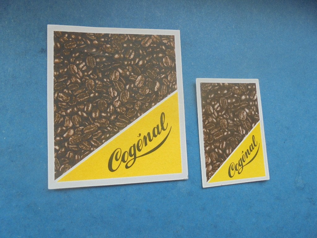 2oude lucifermerken koffiemerk Cogenal, Verzamelen, Rookartikelen, Aanstekers en Luciferdoosjes, Zo goed als nieuw, Luciferdoosjes of -merken