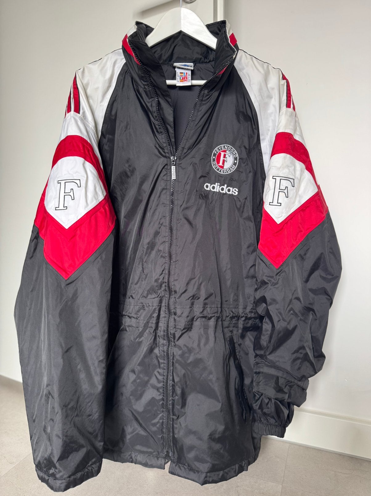 Feyenoord Bench coat jas 1996 - 1998 jas voor voetbalshirt, Maat L, Ophalen of Verzenden, Zo goed als nieuw, Shirt