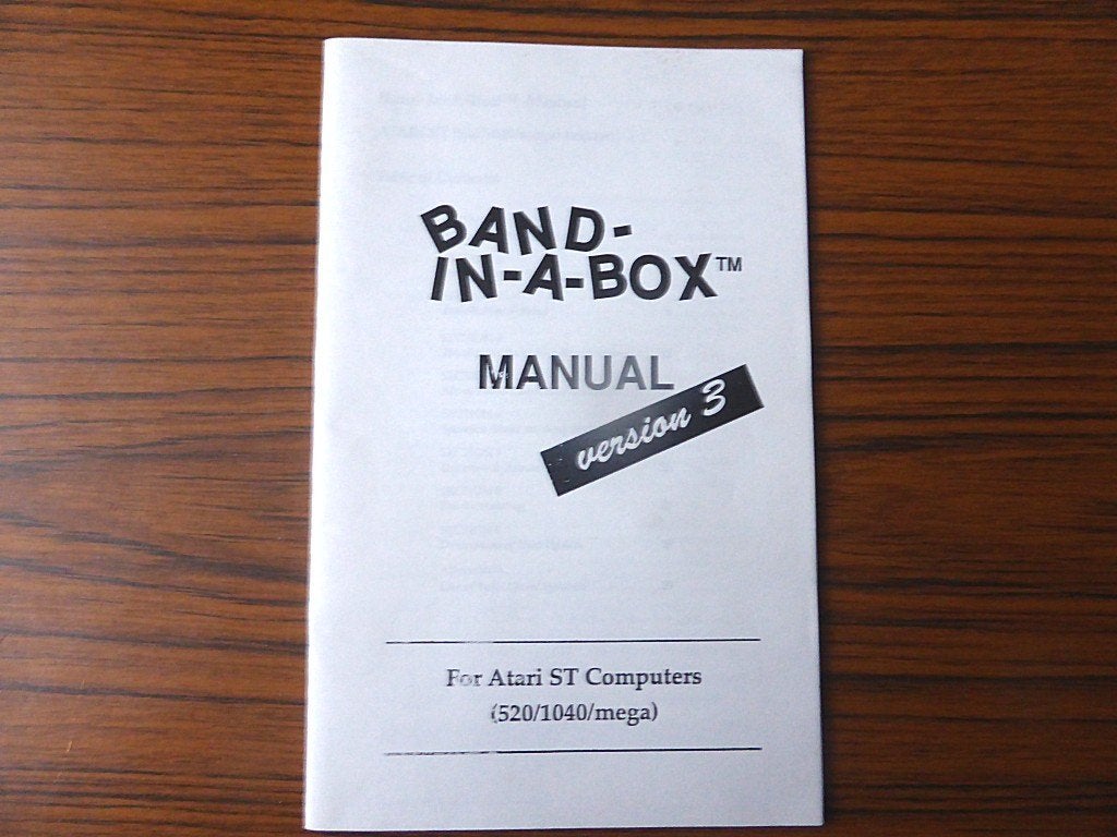 BAND-IN-A-BOX versie 3 - engelstalige handleiding - Atari, Computers en Software, Ophalen of Verzenden, Atari