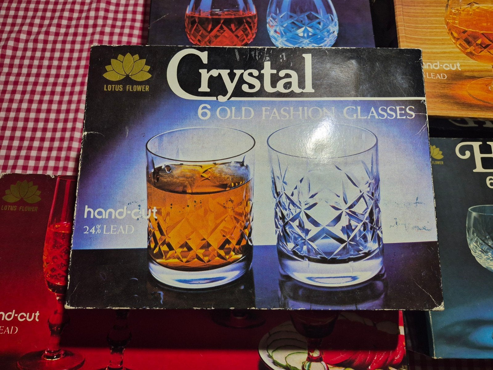 Vintage Kristallen Glazenset (30) in originele verpakking., Ophalen of Verzenden