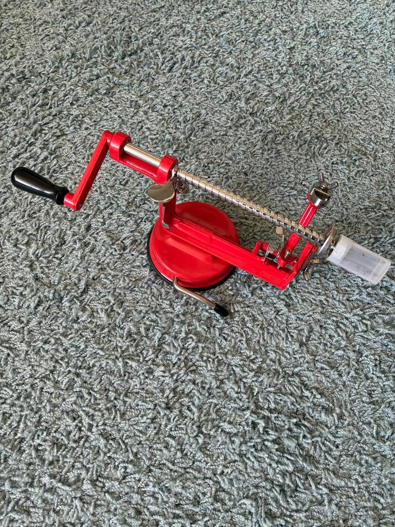 Rode appel- en aardappelschiller, Ophalen of Verzenden, Metaal, Rood, Overige typen