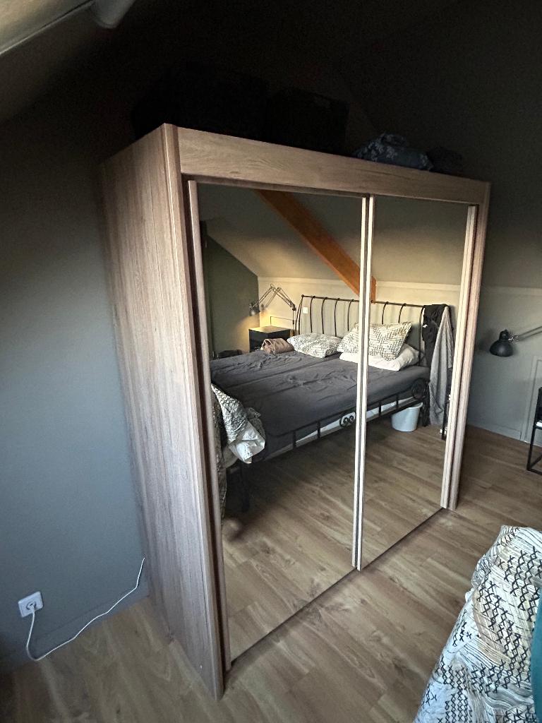 Kedingkast Meubella met 2 spiegeldeuren, Ophalen, Met deur(en), 150 tot 200 cm, Zo goed als nieuw