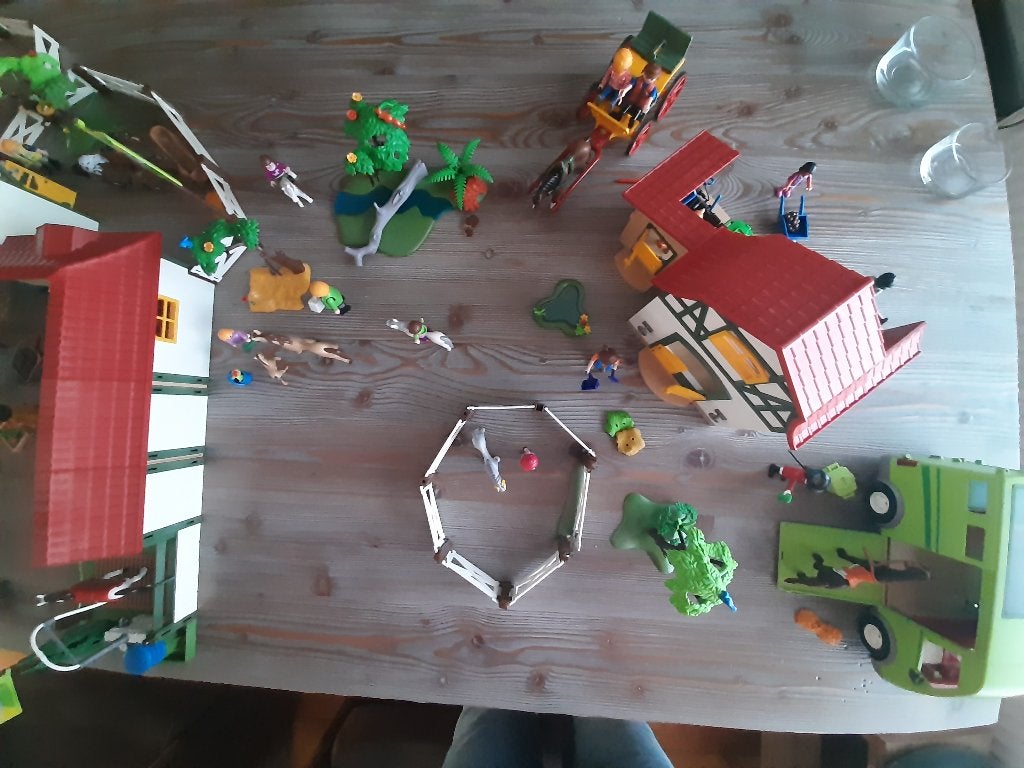 Playmobil sets: Trailer, wasplaats, rijclub, wedstrijd, Ophalen, Gebruikt