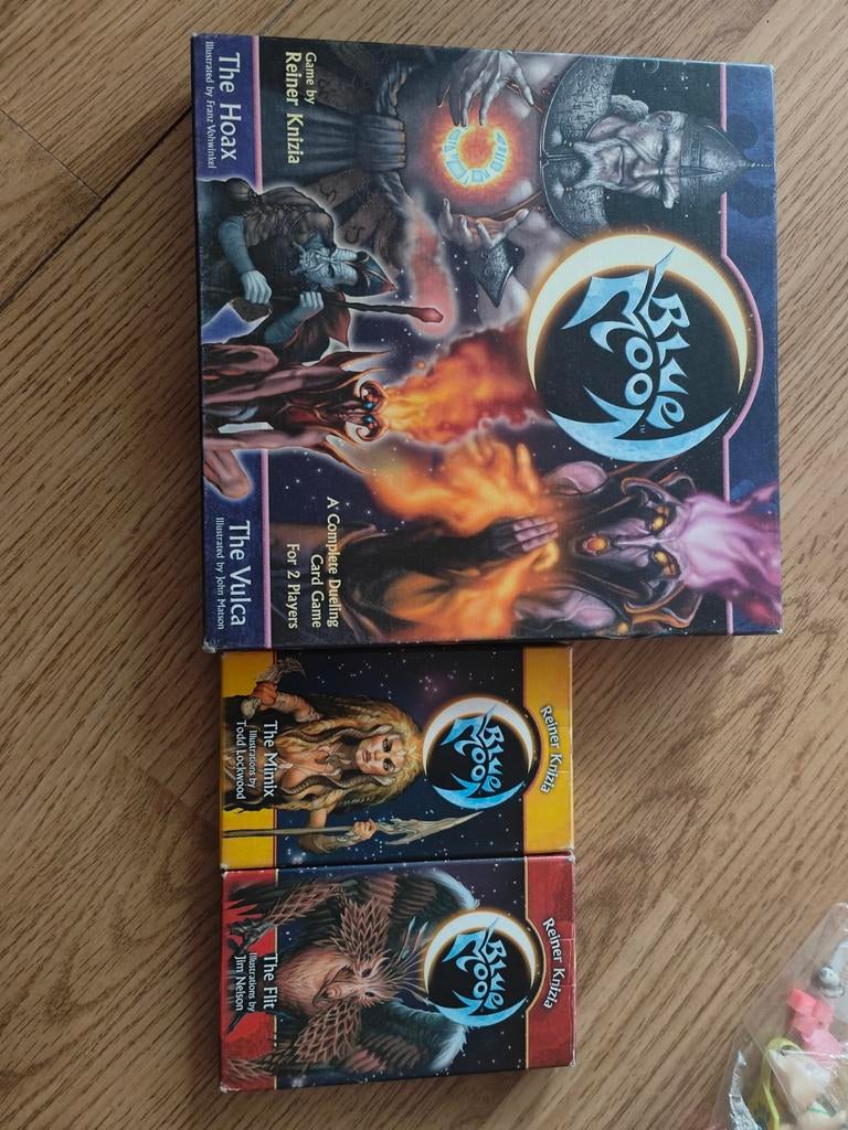 Blue Moon Kaartspel met uitbreidingen, Een of twee spelers, Ophalen of Verzenden, Gebruikt, Fantasy Flight Games
