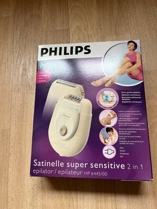 Philips Satinelle Super Sensitive Epilator HP6445/00, Ophalen of Verzenden, Zo goed als nieuw, Scheren en Epileren