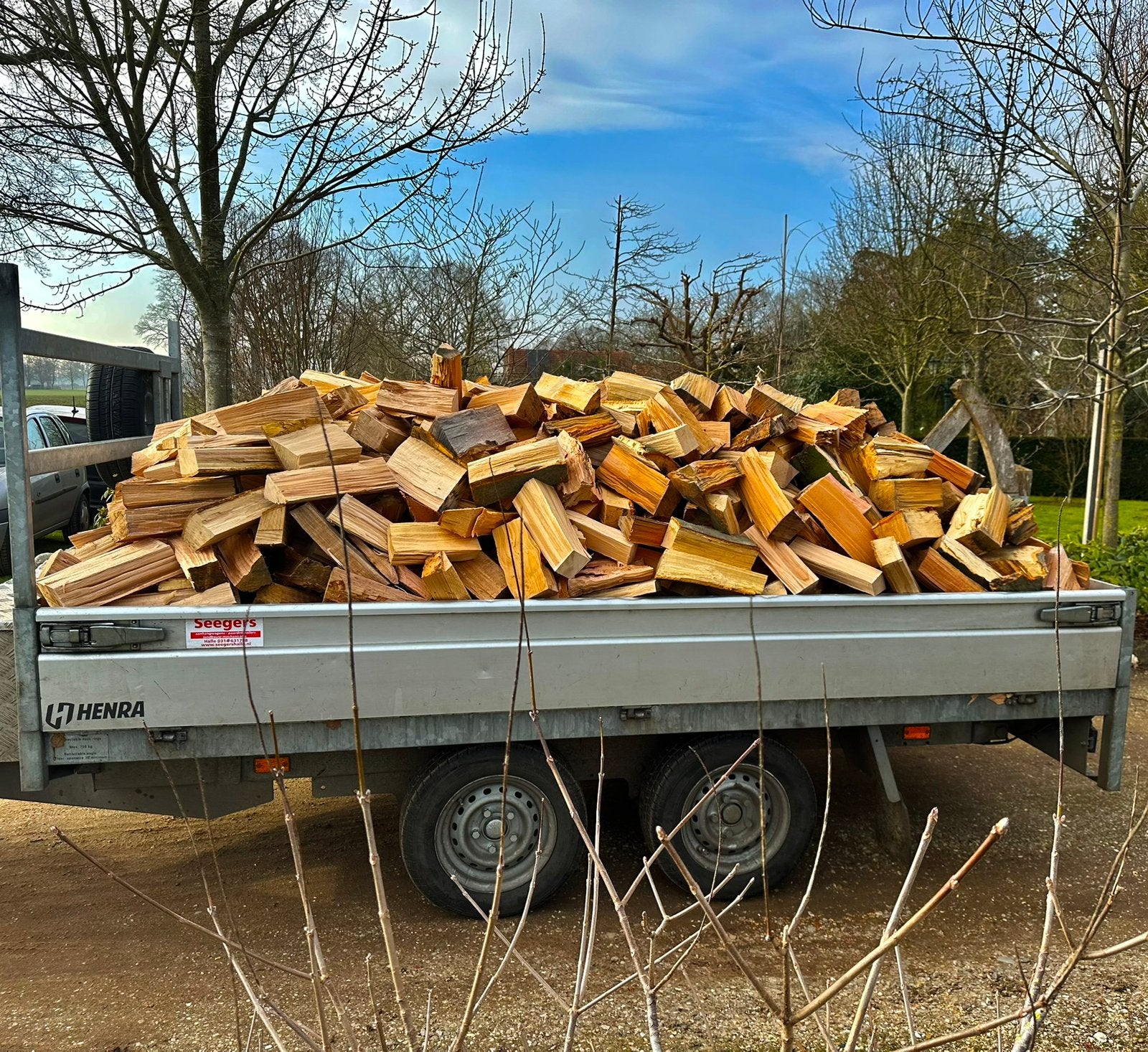 Te koop zeer mooi haardhout., Tuin en Terras, Haardhout, Minder dan 3 m³, Ophalen of Verzenden