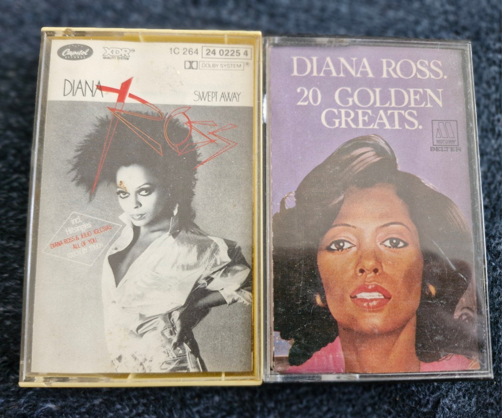 2 Diana Ross Cassettebandjes: Swept Away & 20 Golden Greats, Gebruikt, 2 t/m 25 bandjes, Ophalen of Verzenden, Origineel