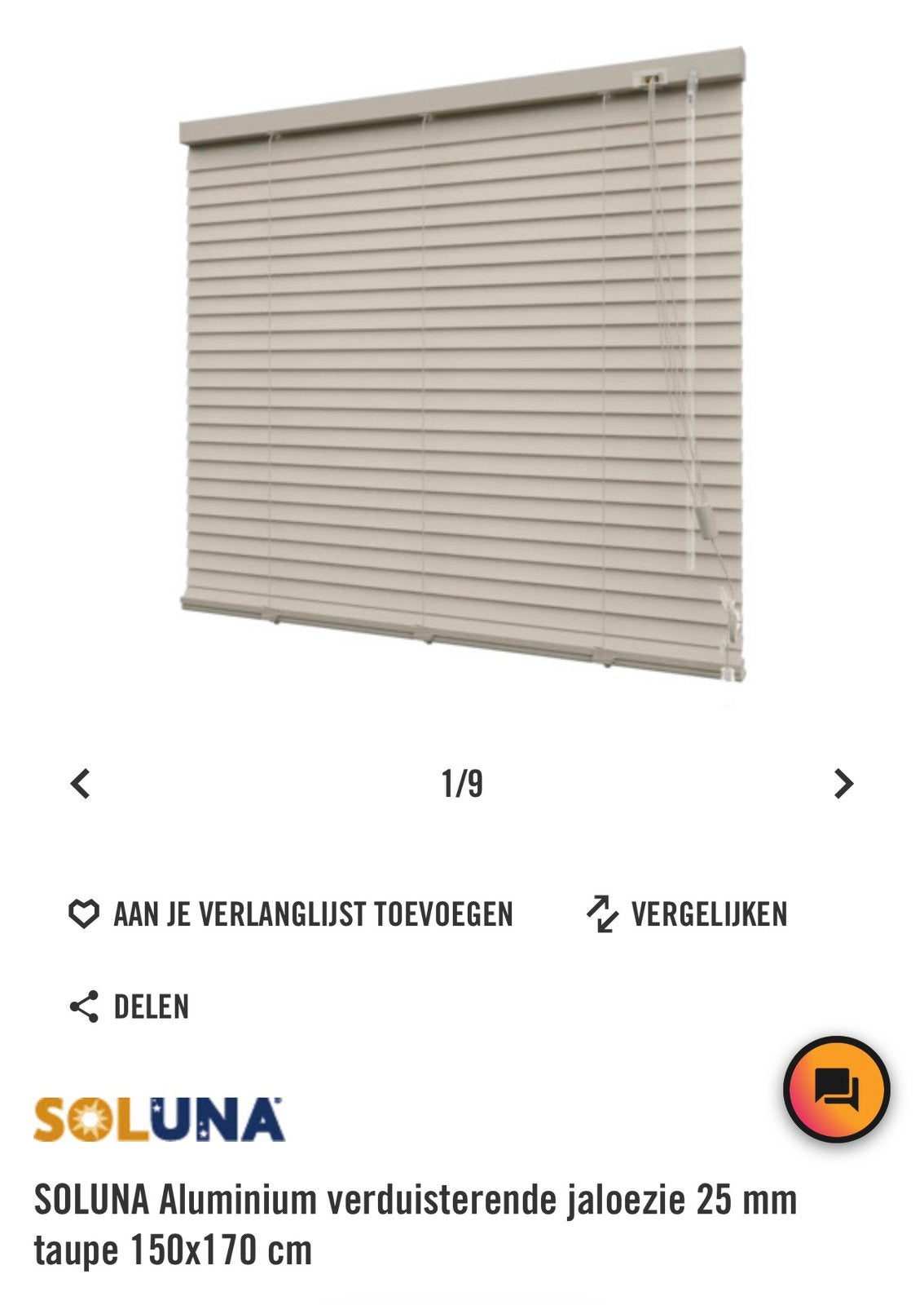 Nieuw jaloezie, Ophalen, Zo goed als nieuw