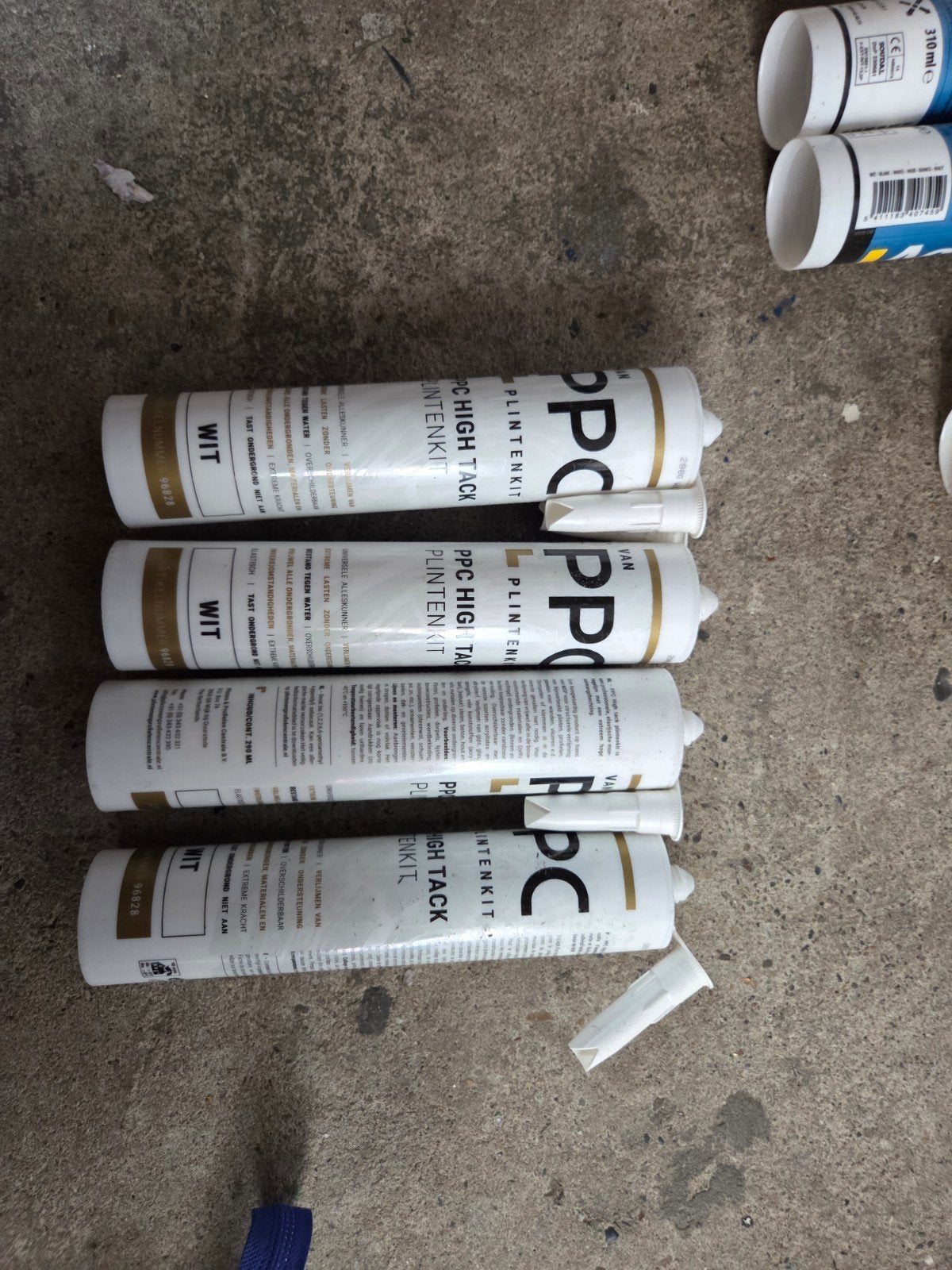 PPC High Tack Plintenkit Wit - 4 stuks, Doe-het-zelf en Verbouw, Isolatie en Afdichting, Ophalen, Nieuw
