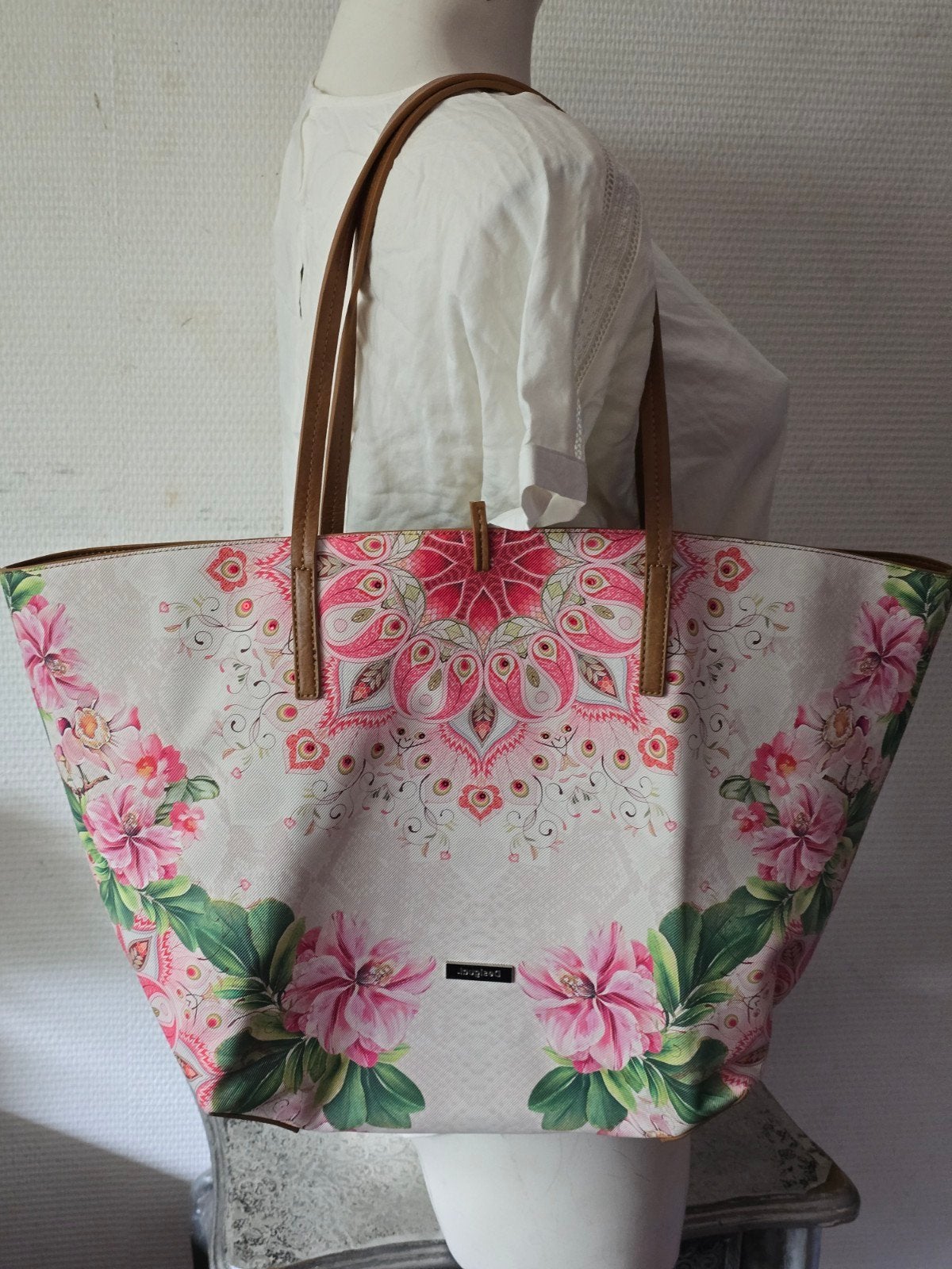 Desigual Reversible 3 in 1 Shopping, Ophalen of Verzenden, Gebruikt, Groen, Shopper